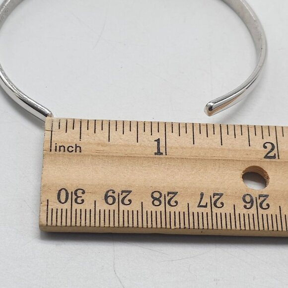 Silver Tone Chevron Cuff Bracelet By Avon - Picture 5 of 6